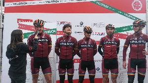 Na závodě 1. kategorie Velothon Wales v Cardiffu obsadil Tomáš Kalojíros 34. místo