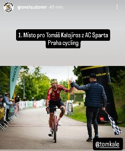 Sparťan Tomáš Kalojíros vyhrál Český pohár v Gravelu, Jiři Reeh vicemistr na MTB