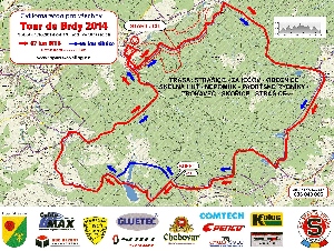 Mapa Tour de Brdy 2014