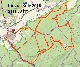 mapa krátké trasy na Tour de Brdy pro kategorie MTB, muži ,ženy, junioři, 